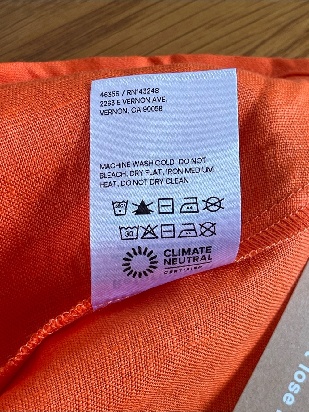 Reformation Abeni Linen Dress Flame Size 10 - Picture 15 of 16